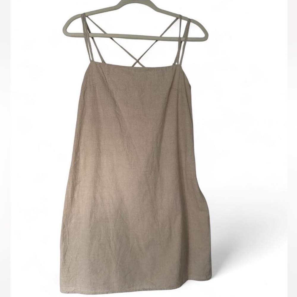 H&M Beige Linen Slip Dress